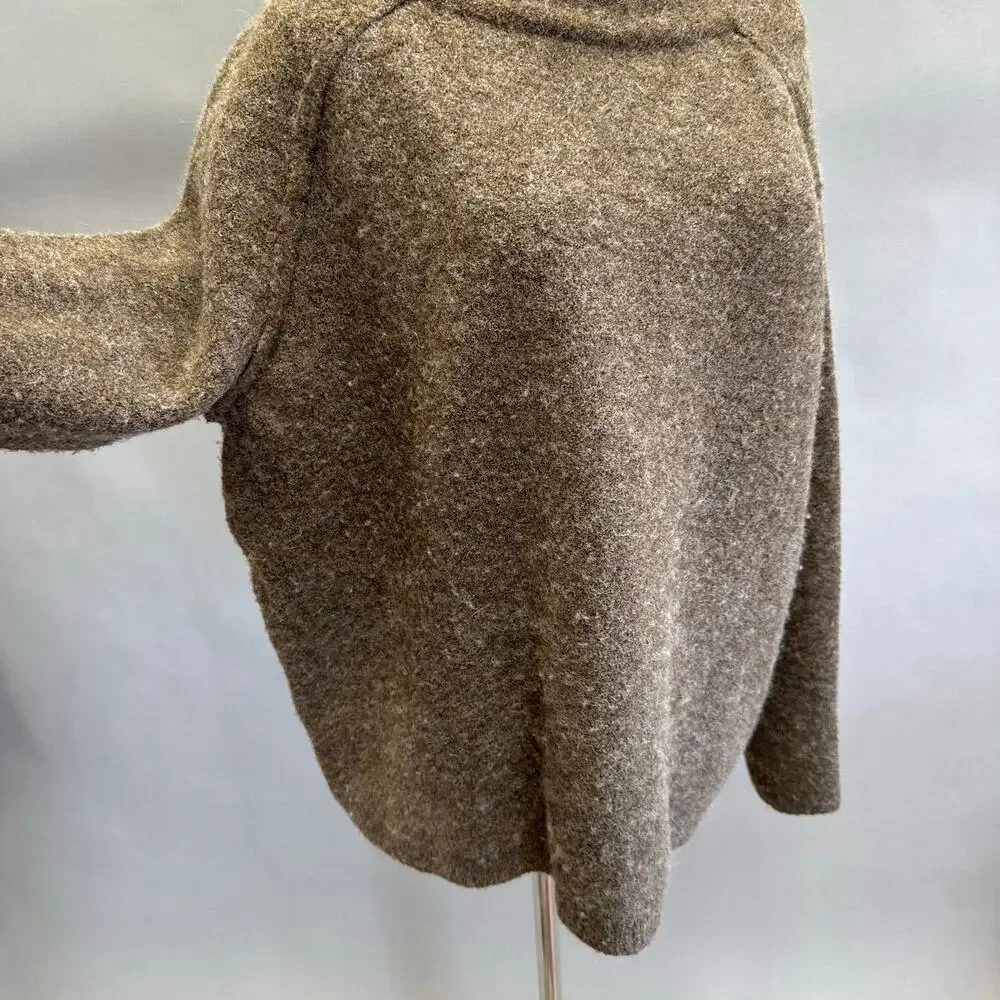 Free People Bubble boucle sweater in brown Size Large boxy‎ wool blend